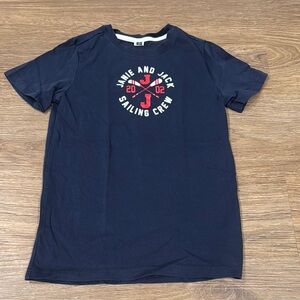 Janie and Jack Boys size 8 Navy Sailing Crew T-Shirt